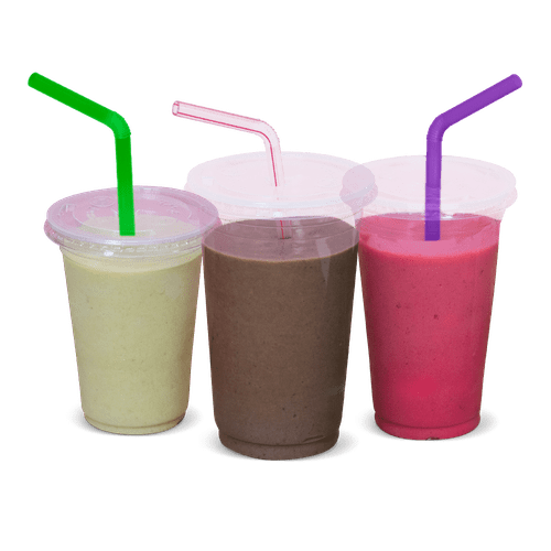 Canudo Flexível Shake 8mm Sachê Individual misto 100 unidades
