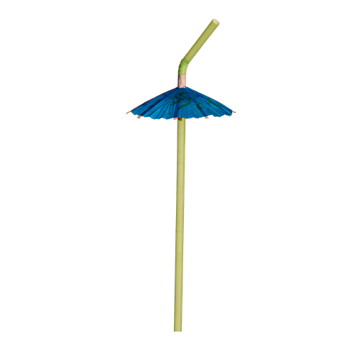 Canudo Guarda-chuva Flexível 6mm Misto 10 unidades
