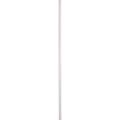 Canudo Longo 26cm Sachê Individual Branco c/ Listra Vermelha 100 unidades