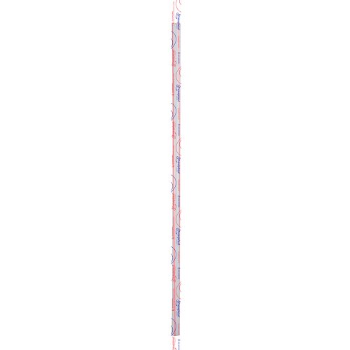 Canudo Longo 26cm Sachê Individual Branco c/ Listra Vermelha 100 unidades