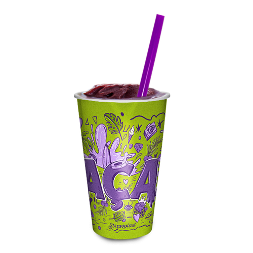 Canudo Super Açaí em Sachê 10mm Verde 100 unidades