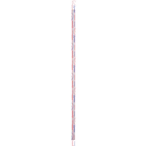 Canudo Tradicional 5mm Sachê Individual Branco c/ Listra Vermelha 100 unidades