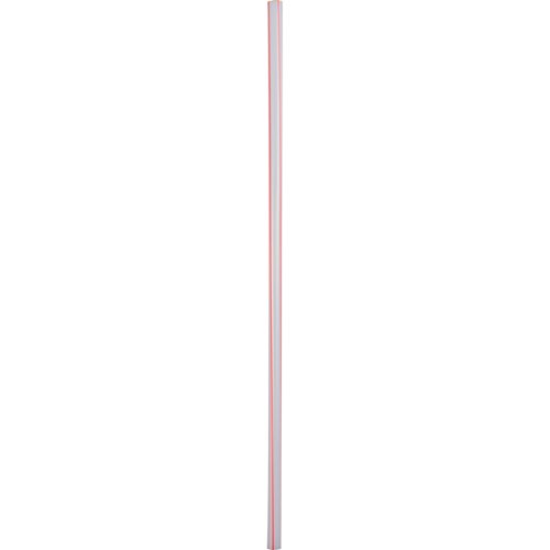 Canudo Tradicional 5mm Sachê Individual Branco c/ Listra Vermelha 100 unidades