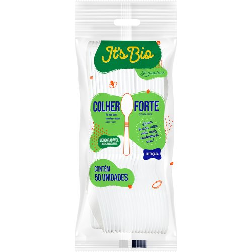 Colher Forte It's Bio Branca 50 unidades