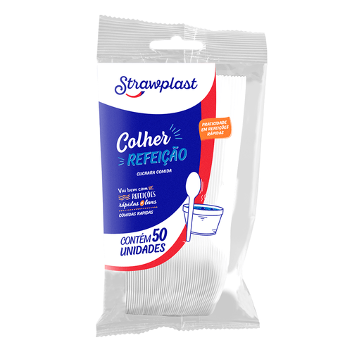 Colher Refeição Leve Branca 50 unidades Colher Refeição Leve Branca 50 unidades