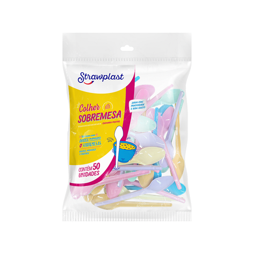 Colher Sobremesa Mista Candy 50 unidades