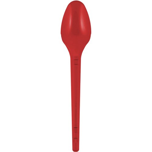 Colher Sobremesa Vermelho 50 unidades