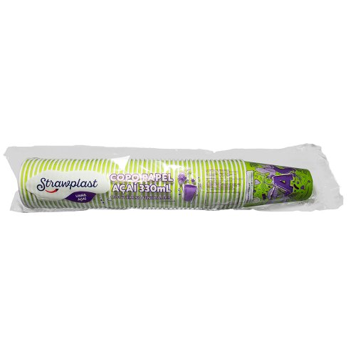 Copo de Papel Açaí 330mL 50 unidades