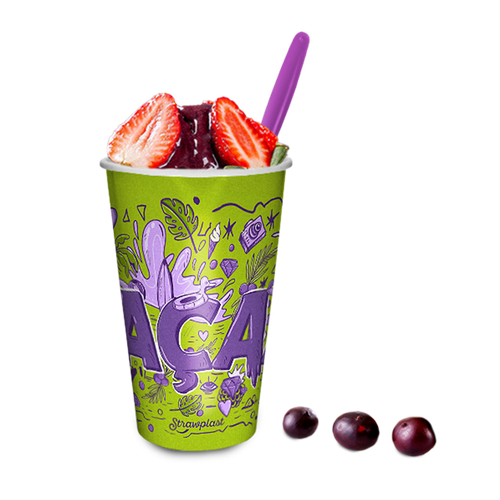 Copo de Papel Açaí 550mL 50 unidades