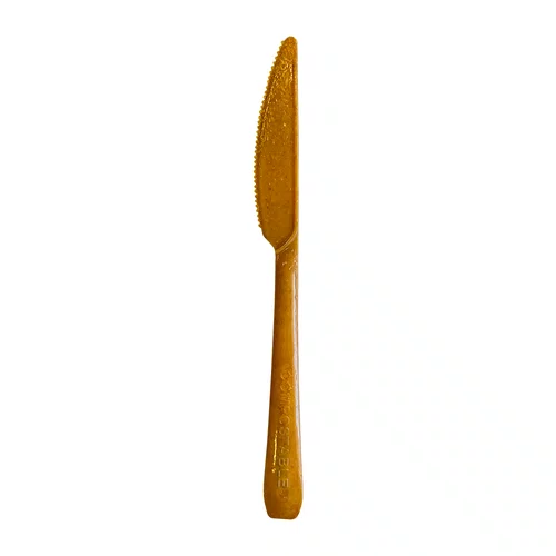 Faca Compostável Amadeirada Granel CascaBrasil - 300 un.