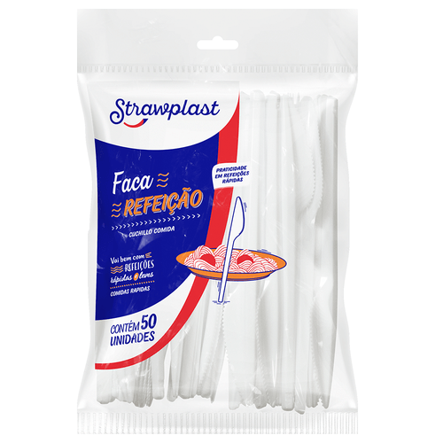 Faca Refeição Leve Branca 50 unidades Faca Refeição Leve Branca 50 unidades