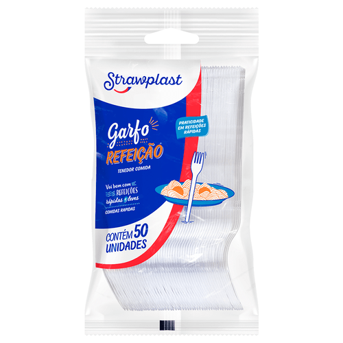 Garfo Refeição Leve Cristal 50 unidades