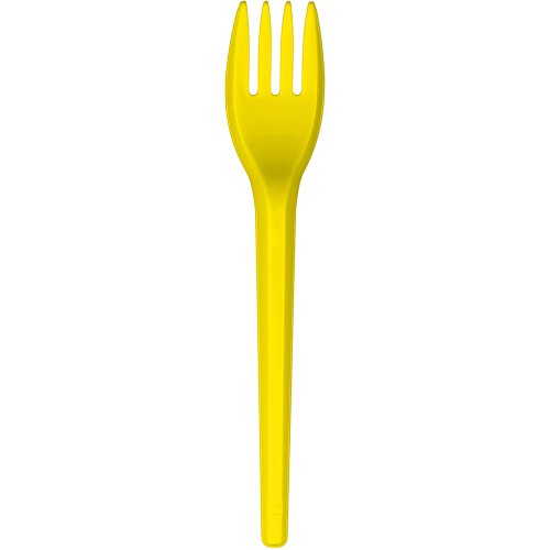 Garfo Sobremesa Amarelo 50 unidades