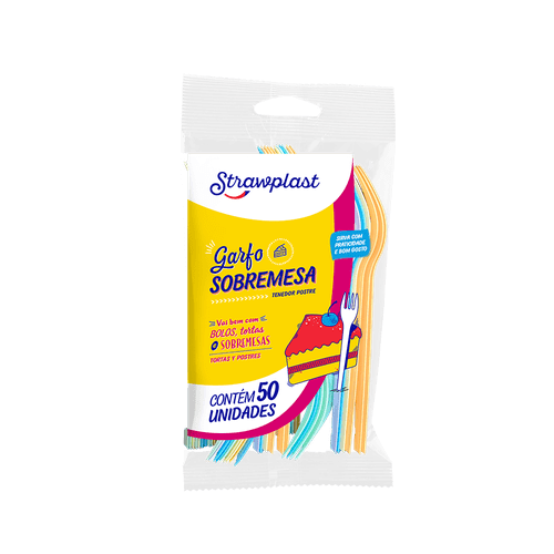 Garfo Sobremesa Misto Candy 50 unidades