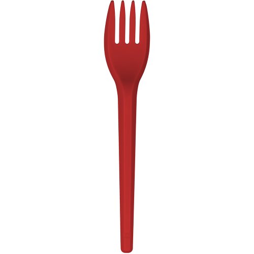 Garfo Sobremesa Vermelho 50 unidades