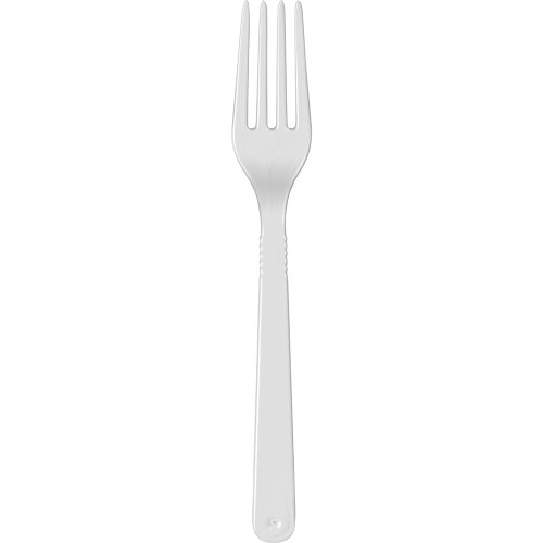 Kit Refeição Branco 30 unidades (10 Pratos 21cm Redondo + 10 Garfos Fortes + 10 Facas Fortes)
