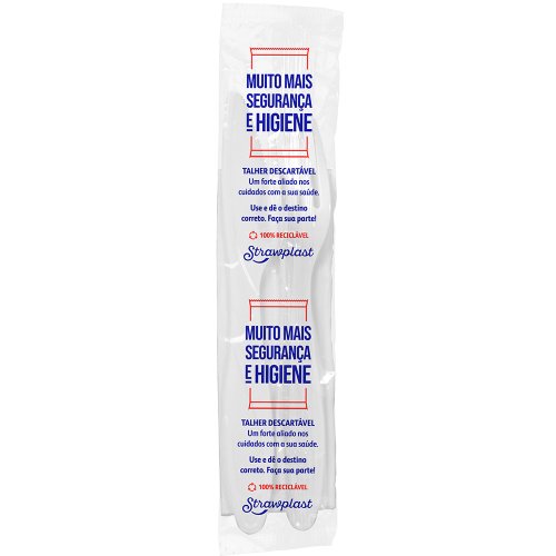 Kit Sachê Garfo e Faca Churrasco Extra Forte com Guardanapo Branco 25 kits