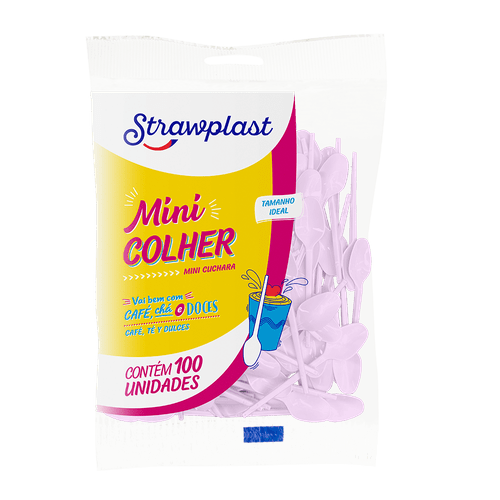 Mini Colher Lilás Candy 100 unidades