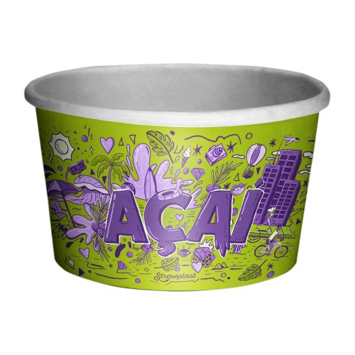 Pote de Papel Açaí 250mL 50 unidades