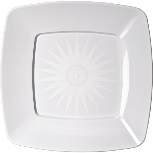 Prato Lanche 18cm Quadrado Branco 10 unidades