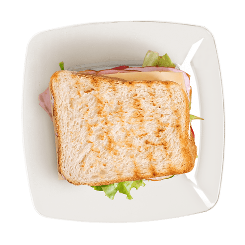 Prato Lanche 18cm Quadrado Branco 10 unidades