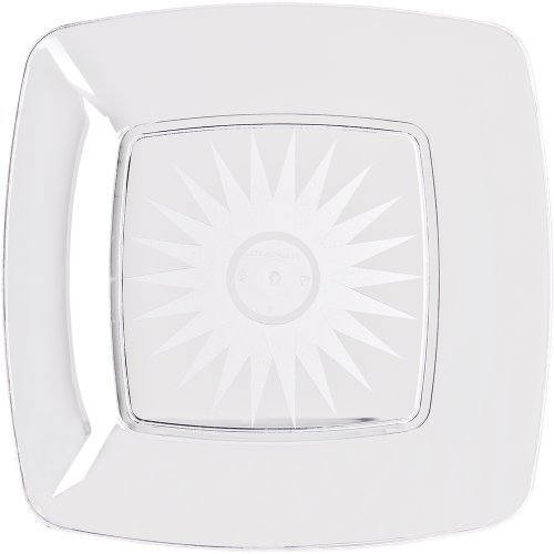 Prato Lanche 18cm Quadrado Cristal 10 unidades