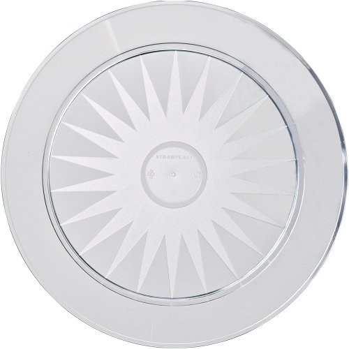 Prato Lanche 18cm Redondo Cristal 10 unidades