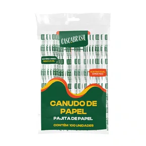 Canudo de Papel Sachê CascaBrasil - 100 un.