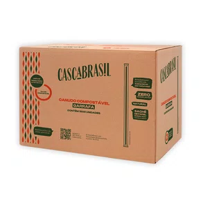 Canudo Garrafa Compostável Granel CascaBrasil - 1500 un.