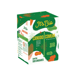 Canudo It's Bio Comum 5mm Sachê Individual Papel Transparente 500 unidades