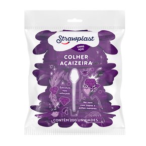 Colher Açaizeira Roxa 200 unidades