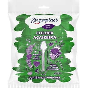 Colher Açaizeira Verde 200 unidades