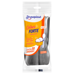 Colher Refeição Forte Reforçada Prata 20 unidades