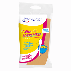 Colher Sobremesa Laranja Candy 50 unidades