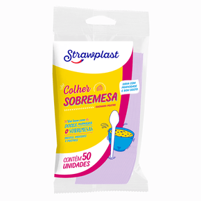 Colher Sobremesa Lilás Candy 50 unidades