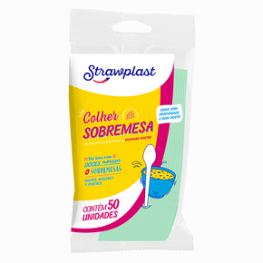 Colher Sobremesa Verde Candy 50 unidades