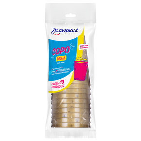 Copo 200mL Dourado 10 unidades