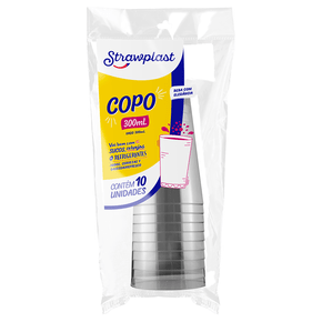 Copo 300mL Cristal 10 unidades