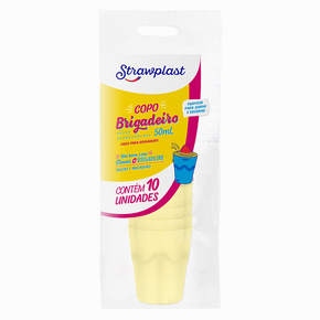 Copo 50ml Brigadeiro Amarelo Candy 10 unidades