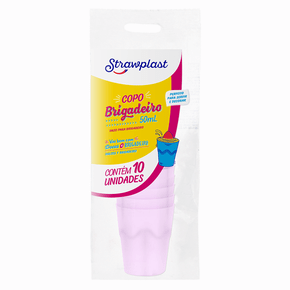 Copo 50ml Brigadeiro Lilás Candy 10 unidades