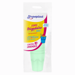Copo 50ml Brigadeiro Verde Candy 10 unidades
