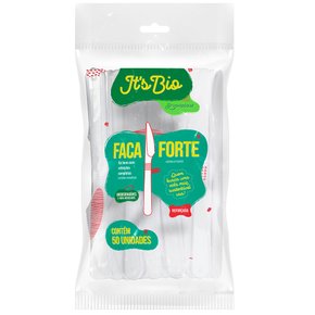 Faca Forte It's Bio Branca 50 unidades