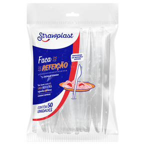 Faca Refeição Leve Cristal 50 unidades