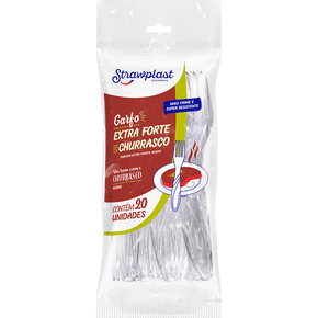 Garfo Churrasco Extra Forte Cristal 20 unidades