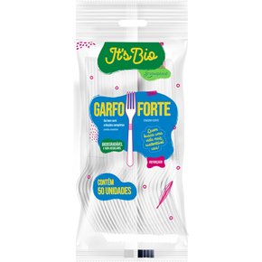 Garfo Forte It's Bio Branco 50 unidades