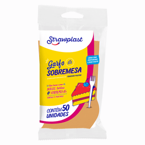 Garfo Sobremesa Laranja Candy 50 unidades