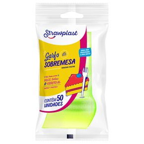 Garfo Sobremesa Verde Neon 50 unidades