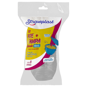 Kit Pote com Tampa Redondo 100mL Cristal 10 unidades