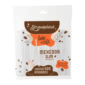 Mexedor de Café Slim 11cm Cristal 500 unidades
