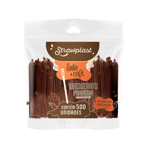 Mexedor Pequeno Café 7,5cm Marrom 500 unidades